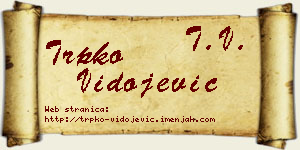 Trpko Vidojević vizit kartica